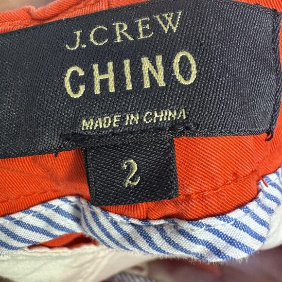 Y2K J. CREW Red Low Rise Chino Shorts Cuffed Clean Girl Indie Fairy Preppy 2 - Picture 8 of 9